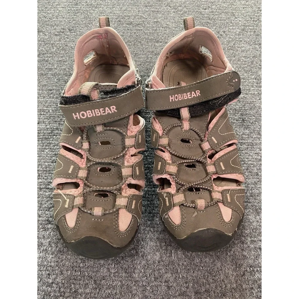 Hobibear Closed Toe‎ Water outdoor sandals big kids size 4 Pink Grey